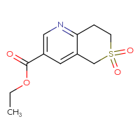 Chemical structure of ethyl 6,6-dioxo-5H,7H,8H-6λ⁶-thiopyrano[4,3-b]pyridine-3-carboxylate - CSSB00133517598