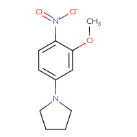 Chemical structure of 1-(3-methoxy-4-nitrophenyl)pyrrolidine - CSSB00000262003