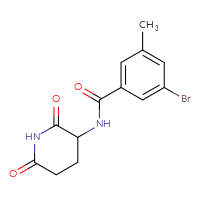 Chemical structure of 3-bromo-N-(2,6-dioxopiperidin-3-yl)-5-methylbenzamide - CSSB00002048871