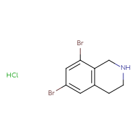 Chemical structure of 6,8-dibromo-1,2,3,4-tetrahydroisoquinoline hydrochloride - CSSB21474899689