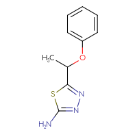 Chemical structure of 5-(1-phenoxyethyl)-1,3,4-thiadiazol-2-amine - CSSB00010003038