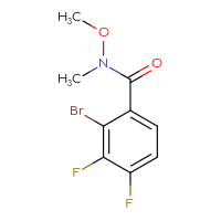 Chemical structure of 2-bromo-3,4-difluoro-N-methoxy-N-methylbenzamide - CSSB06256039579