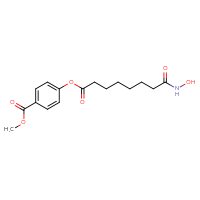Chemical structure of methyl 4-{[7-(hydroxycarbamoyl)heptanoyl]oxy}benzoate - CSSB00025704576