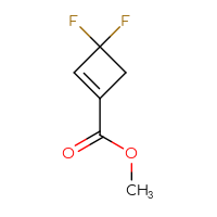 Chemical structure of methyl 3,3-difluorocyclobut-1-ene-1-carboxylate - CSSB00009827029