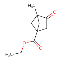 Chemical structure of ethyl 4-methyl-3-oxobicyclo[2.1.1]hexane-1-carboxylate - CSSB06759529990