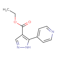 Chemical structure of ethyl 5-(pyridin-4-yl)-1H-pyrazole-4-carboxylate - CSSB00000054155