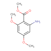 Chemical structure of methyl 2-amino-4,6-dimethoxybenzoate - CSSB00011356711