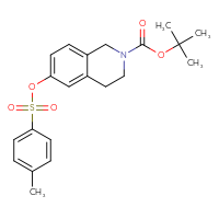 Chemical structure of tert-butyl 6-[(4-methylbenzenesulfonyl)oxy]-1,2,3,4-tetrahydroisoquinoline-2-carboxylate - CSSB18719885523