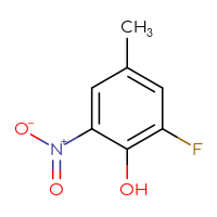 Chemical structure of 2-fluoro-4-methyl-6-nitrophenol - CSSB00009841277