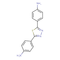 Chemical structure of 4-[5-(4-aminophenyl)-1,3,4-thiadiazol-2-yl]aniline - CSSB06726394983