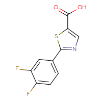 Chemical structure of 2-(3,4-difluorophenyl)-1,3-thiazole-5-carboxylic acid - CSSB00000698418
