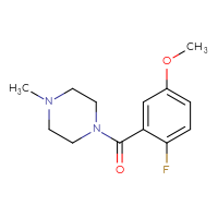 Chemical structure of 1-(2-fluoro-5-methoxybenzoyl)-4-methylpiperazine - CSSB03578231609
