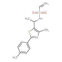 Chemical structure of N-{1-[4-methyl-2-(4-methylphenyl)-1,3-thiazol-5-yl]ethyl}ethene-1-sulfonamide - CSSB21332103081