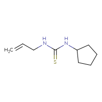 Chemical structure of 1-cyclopentyl-3-(prop-2-en-1-yl)thiourea - CSSB00000167334