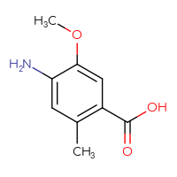Chemical structure of 4-amino-5-methoxy-2-methylbenzoic acid - CSSB00030408467