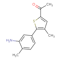Chemical structure of 1-[5-(3-amino-4-methylphenyl)-4-methylthiophen-2-yl]ethan-1-one - CSSB13844077473