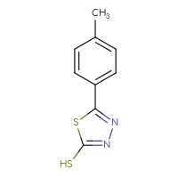 Chemical structure of 5-(4-methylphenyl)-1,3,4-thiadiazole-2-thiol - CSSB00013871635