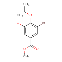 Chemical structure of methyl 3-bromo-4-ethoxy-5-methoxybenzoate - CSSB00000682540