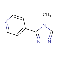 Chemical structure of 4-(4-methyl-4H-1,2,4-triazol-3-yl)pyridine - CSSB00012179976