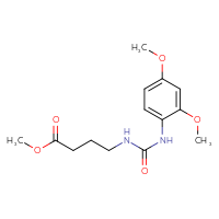 Chemical structure of methyl 4-{[(2,4-dimethoxyphenyl)carbamoyl]amino}butanoate - CSSB00104334315