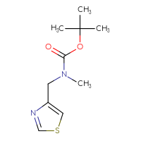 Chemical structure of tert-butyl N-methyl-N-[(1,3-thiazol-4-yl)methyl]carbamate - CSSB00011924671