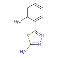 Chemical structure of 5-(2-methylphenyl)-1,3,4-thiadiazol-2-amine - CSSB00011230169