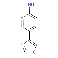 Chemical structure of 5-(1,3-thiazol-4-yl)pyridin-2-amine - CSSB00009856116