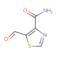 Chemical structure of 5-formyl-1,3-thiazole-4-carboxamide - CSSB06358984249