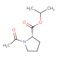Chemical structure of propan-2-yl (2S)-1-acetylpyrrolidine-2-carboxylate - CSSB00021965989