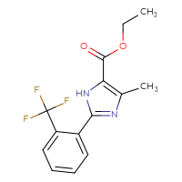 Chemical structure of ethyl 4-methyl-2-[2-(trifluoromethyl)phenyl]-1H-imidazole-5-carboxylate - CSSB00020649469