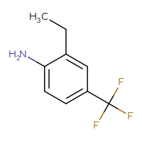 Chemical structure of 2-ethyl-4-(trifluoromethyl)aniline - CSSB00010705448