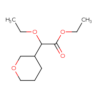 Chemical structure of ethyl 2-ethoxy-2-(oxan-3-yl)acetate - CSSB00052791917
