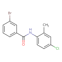 Chemical structure of 3-bromo-N-(4-chloro-2-methylphenyl)benzamide - CSSB00000580807