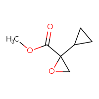 Chemical structure of methyl 2-cyclopropyloxirane-2-carboxylate - CSSB03439971342