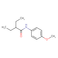 Chemical structure of 2-ethyl-N-(4-methoxyphenyl)butanamide - CSSB00034558578