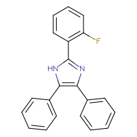 Chemical structure of 2-(2-fluorophenyl)-4,5-diphenyl-1H-imidazole - CSSB21494538829