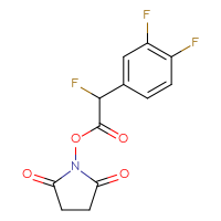 Chemical structure of 2,5-dioxopyrrolidin-1-yl 2-(3,4-difluorophenyl)-2-fluoroacetate - CSSB20270268914