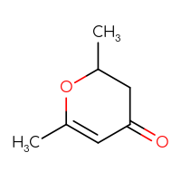 Chemical structure of 2,6-dimethyl-3,4-dihydro-2H-pyran-4-one - CSSB00010633100