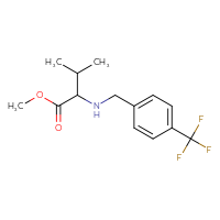 Chemical structure of methyl 3-methyl-2-({[4-(trifluoromethyl)phenyl]methyl}amino)butanoate - CSSB00045314460