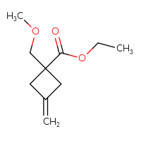 Chemical structure of ethyl 1-(methoxymethyl)-3-methylidenecyclobutane-1-carboxylate - CSSB02495727814