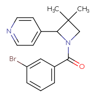 Chemical structure of 4-[1-(3-bromobenzoyl)-3,3-dimethylazetidin-2-yl]pyridine - CSSB00094143546