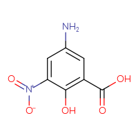 Chemical structure of 5-amino-2-hydroxy-3-nitrobenzoic acid - CSSB00009909134