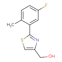 Chemical structure of [2-(5-fluoro-2-methylphenyl)-1,3-thiazol-4-yl]methanol - CSSB00012306579