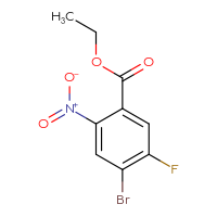 Chemical structure of ethyl 4-bromo-5-fluoro-2-nitrobenzoate - CSSB00014686354