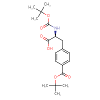 Chemical structure of (2S)-2-{[(tert-butoxy)carbonyl]amino}-3-{4-[(tert-butoxy)carbonyl]phenyl}propanoic acid - CSSB00134615611