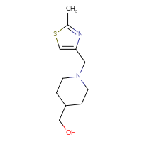 Chemical structure of {1-[(2-methyl-1,3-thiazol-4-yl)methyl]piperidin-4-yl}methanol - CSSB00011589809