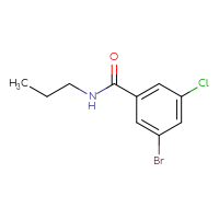 Chemical structure of 3-bromo-5-chloro-N-propylbenzamide - CSSB00012987225