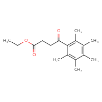 Chemical structure of ethyl 4-oxo-4-(2,3,4,5,6-pentamethylphenyl)butanoate - CSSB00020572529