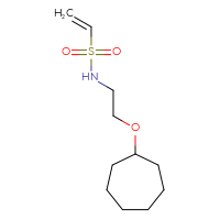 Chemical structure of N-[2-(cycloheptyloxy)ethyl]ethene-1-sulfonamide - CSMB21332125096