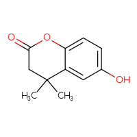 Chemical structure of 6-hydroxy-4,4-dimethyl-3,4-dihydro-2H-1-benzopyran-2-one - CSSB00010660171